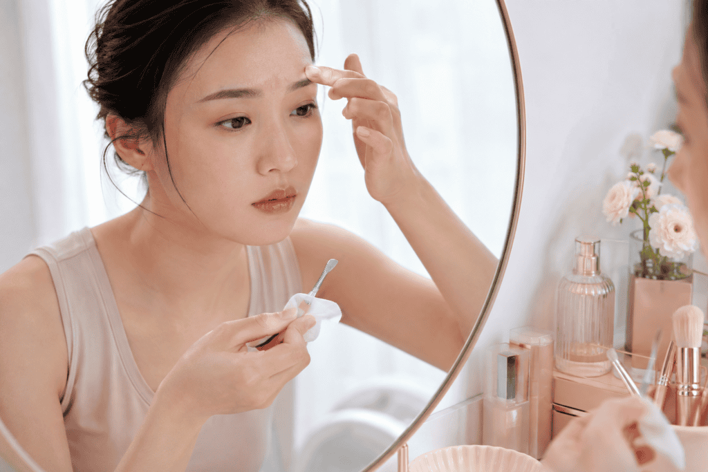 眉心、眉毛長痘痘是什麼原因
